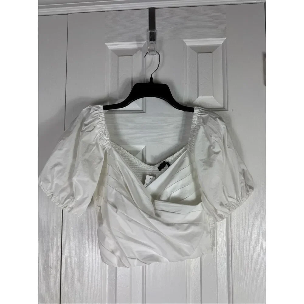 NWT Jcrew Womens White Blouse Size M